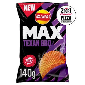 Walkers Max Texan BBQ 140g