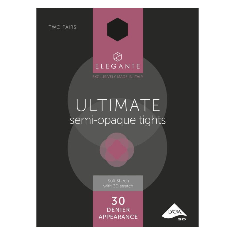 Elegante Ultimate Semi-opaque 30D Tights 2 pair pack