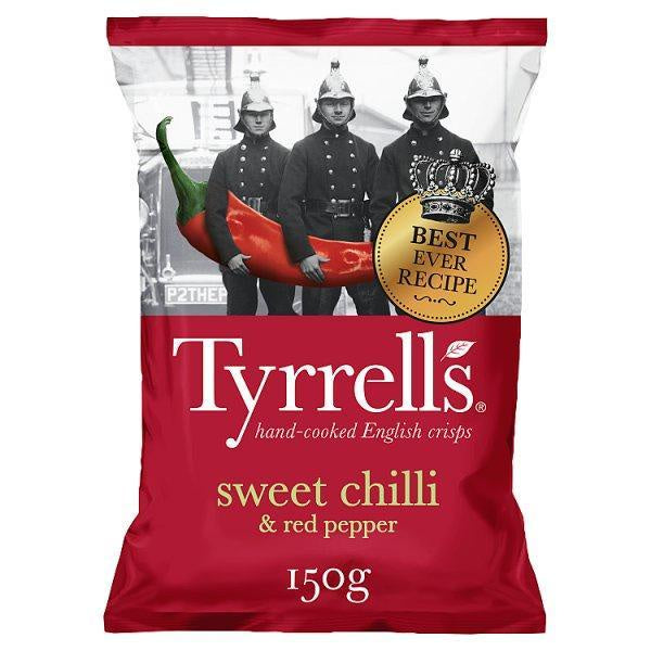 Tyrrells Hand Cooked English Crisps Sweet Chilli & Red Pepper 150g