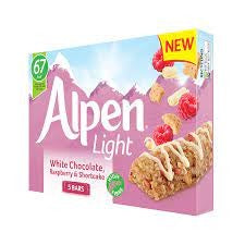 Alpen Light White Chocolate Rasberry Shortcake 5 x 19g