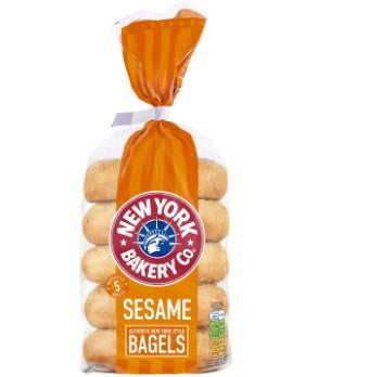 New York Bakery Sesame Bagels 5Pk