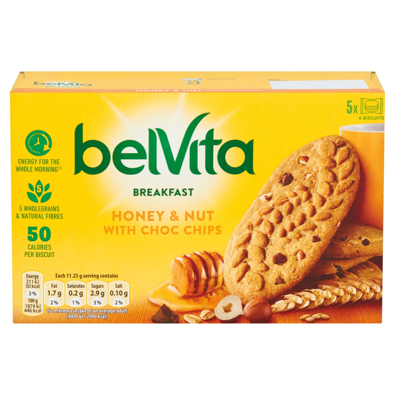 Belvita Breakfast Honey & Nuts 5 x 11.25g