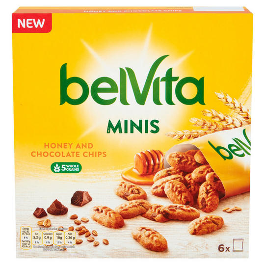 Belvita Mini'S Honey & Chocolate Chip Bars 210