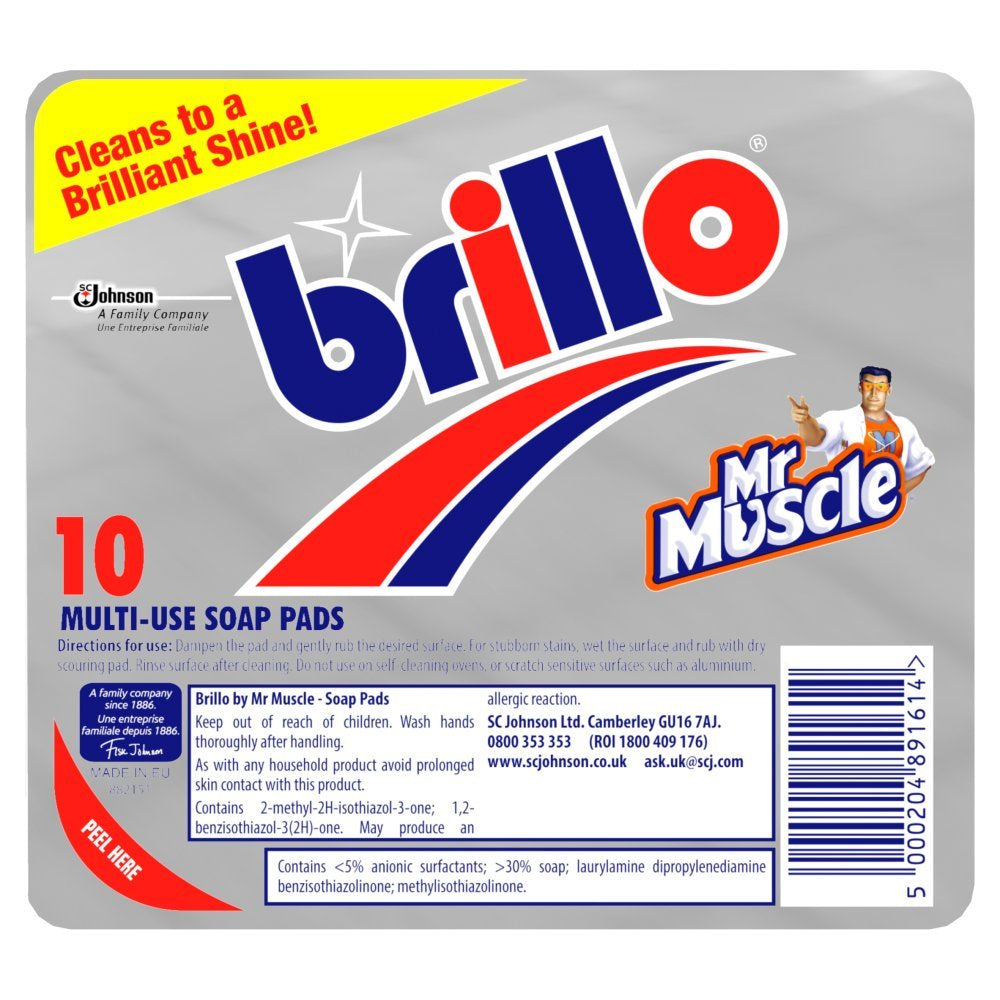 Mr Muscle Brillo Soap Pads 10