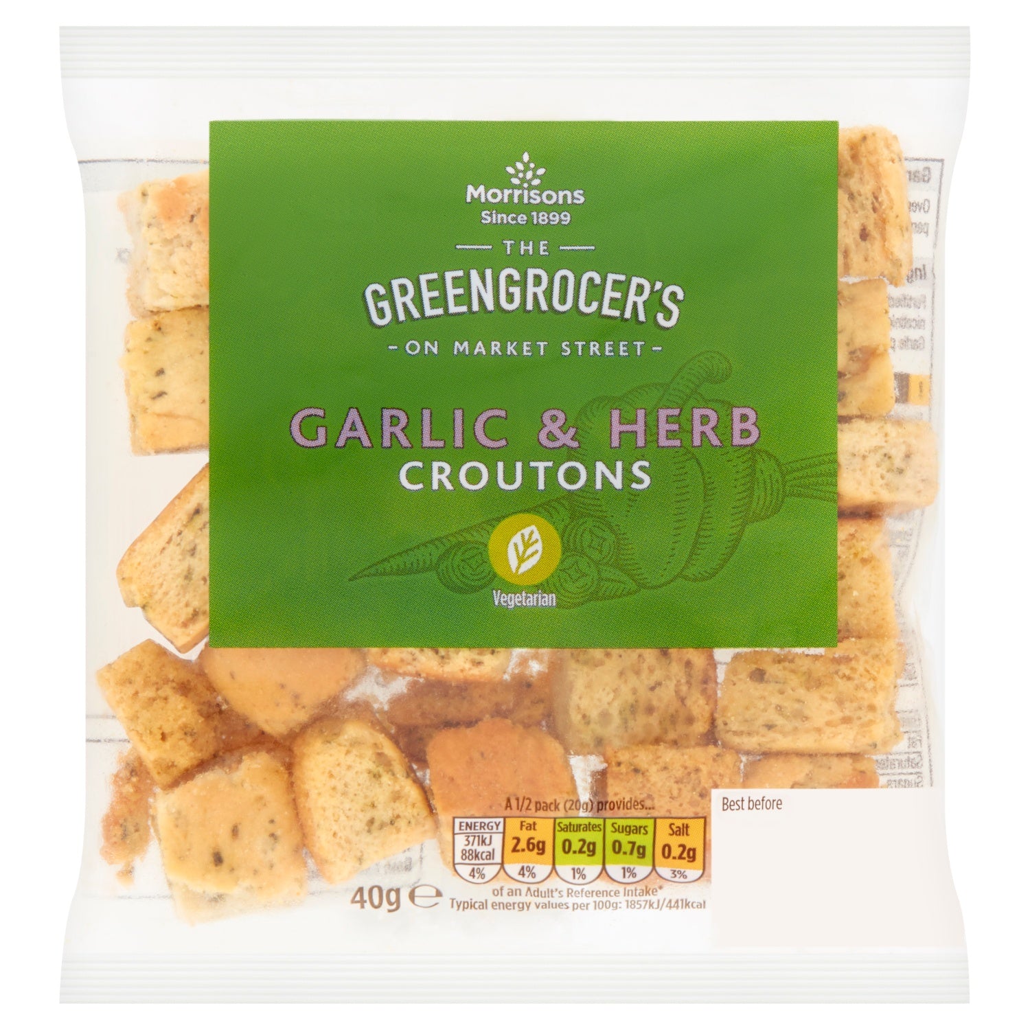 Garlic Herb Croutons 40G