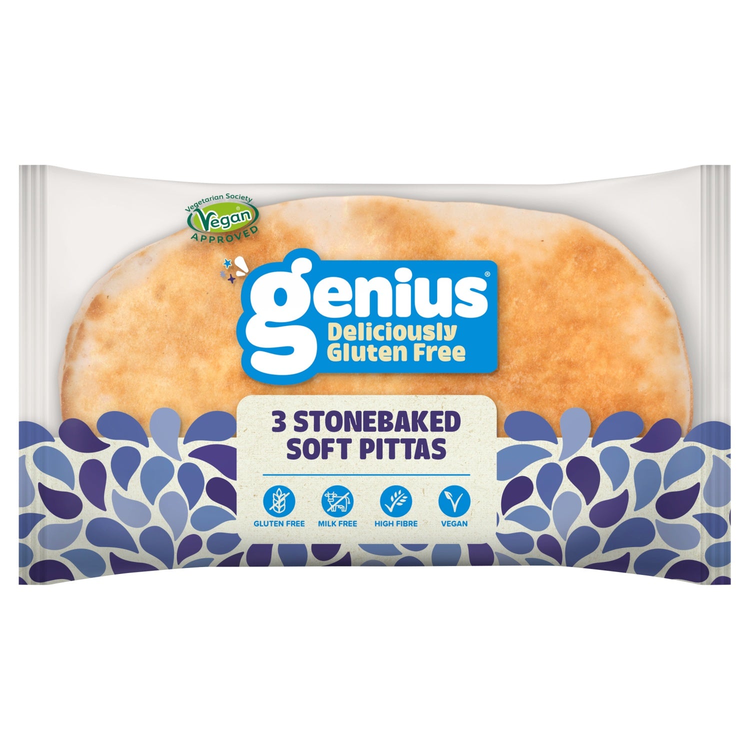 Genius 3 Gluten Free Stonebaked Pitta Breads