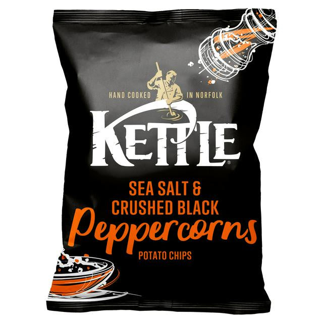Kettle Sea Salt Crushed Black Peppercorns 130g
