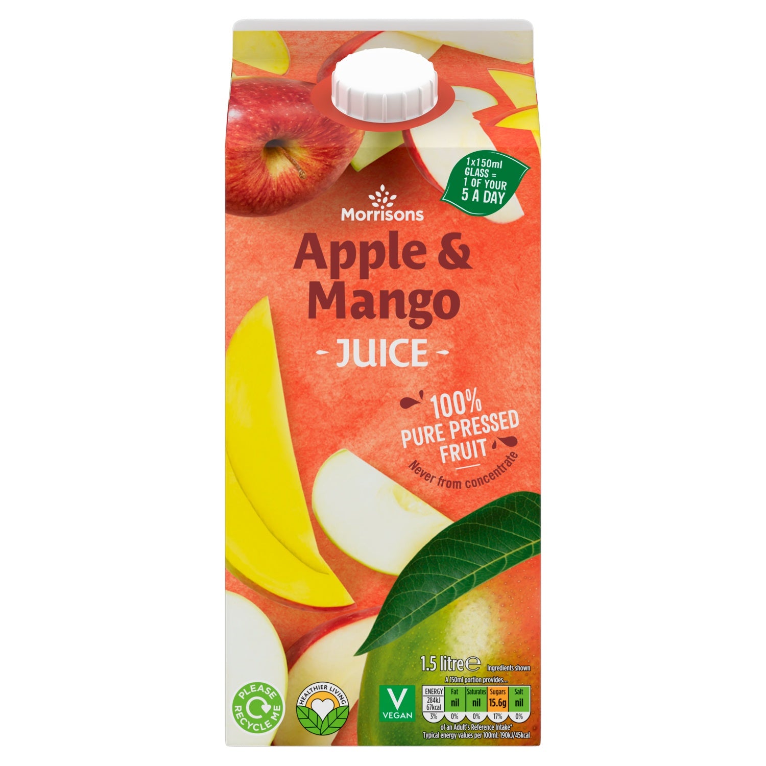 Morrisons 100% Fruit Apple  Mango Juice 1.5 Litre