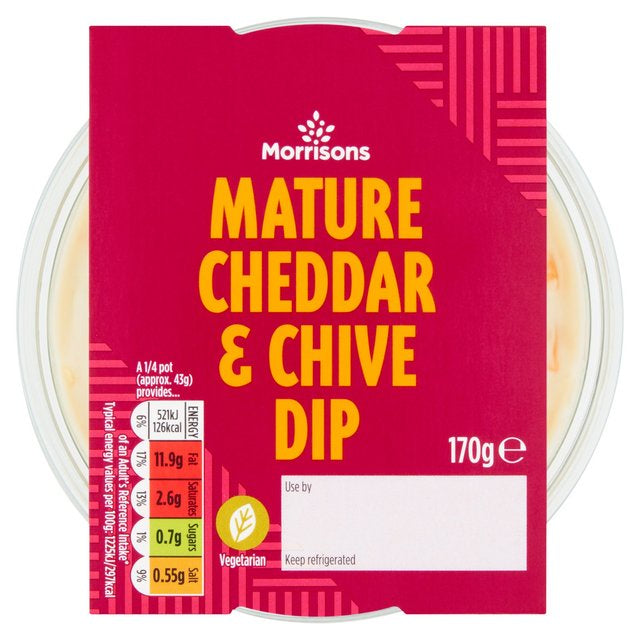 Morrisons Mature Cheddar and Chive Dip 170g.