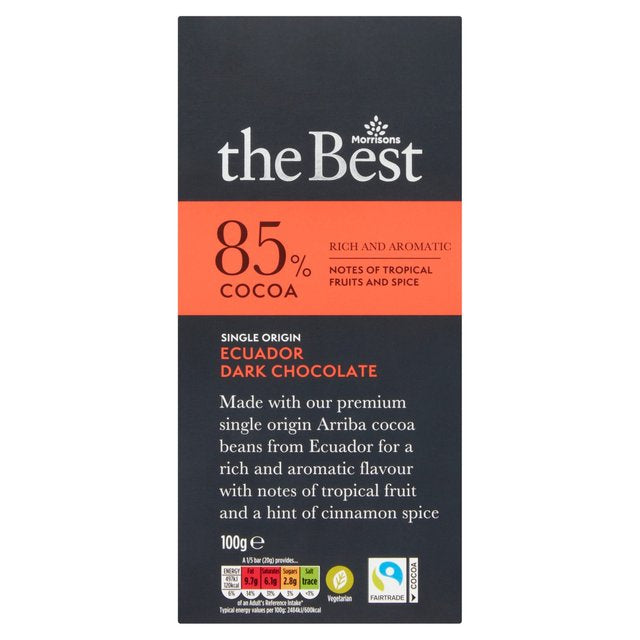 Morrisons The Best 85% Cocoa Ecuador Dark Chocolate 100g