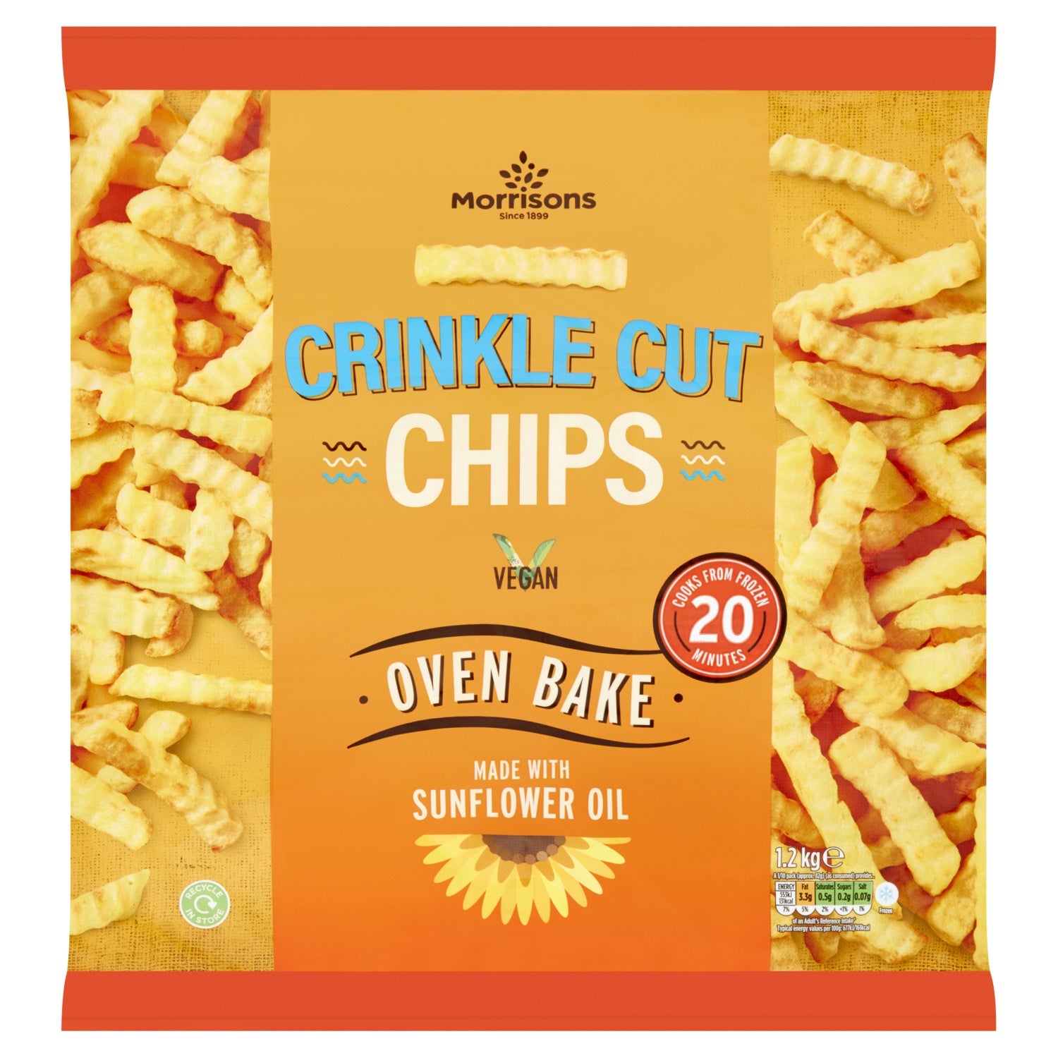 Morrisons Crinkle Cut Chips 1.2kg
