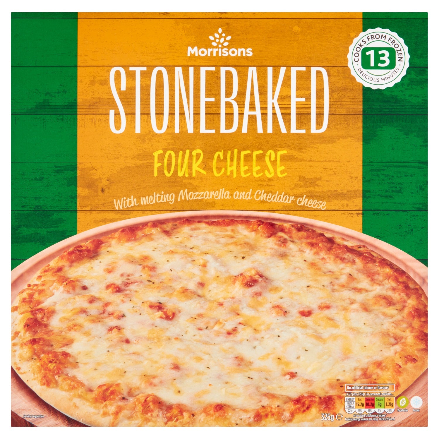 Morrisons Four Cheese Stonebake Pizza 325g