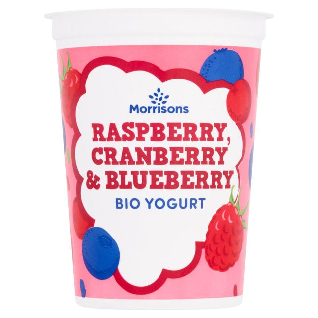 Morrisons Raspberry Cranberry and Blueberry Yoghurt 450g