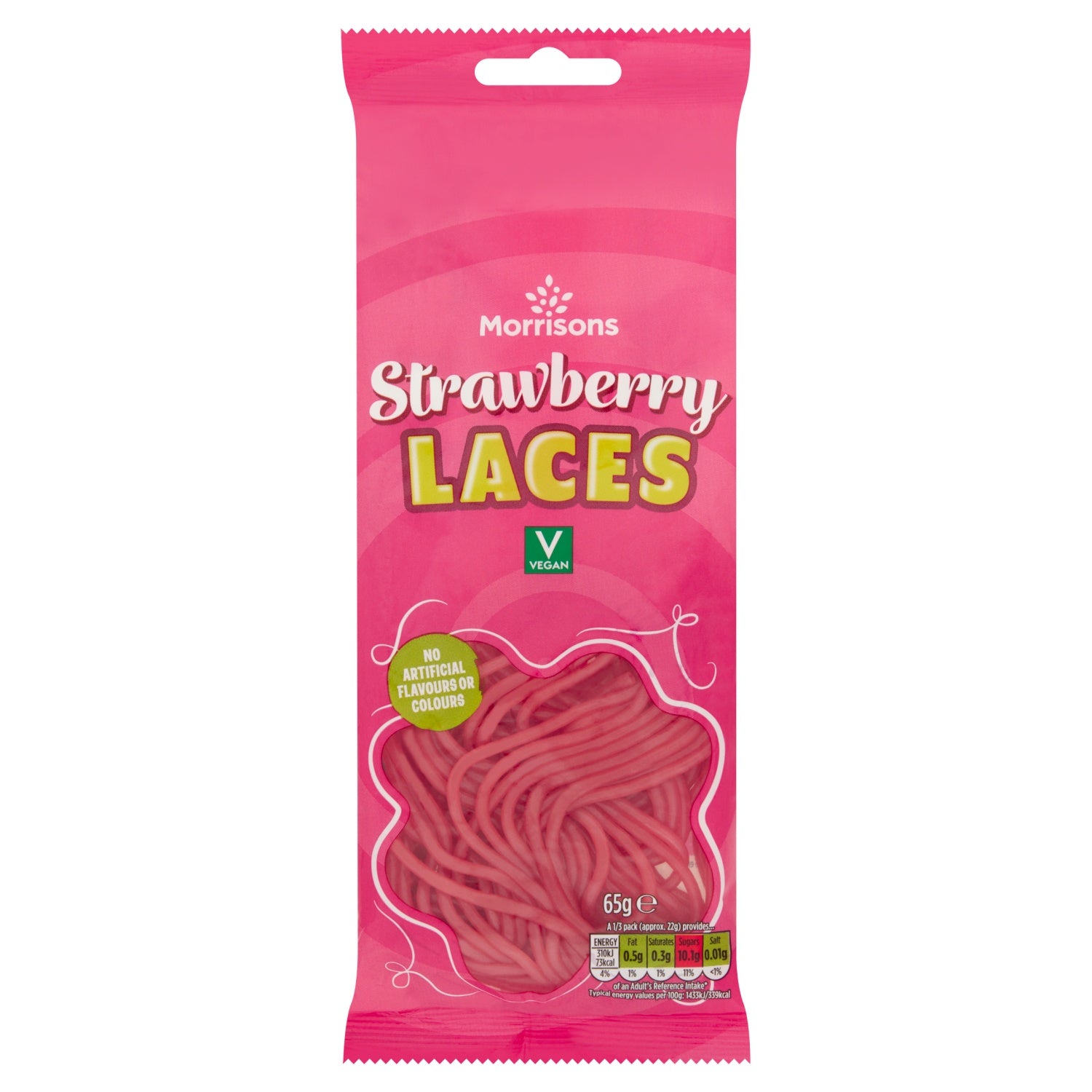 Morrisons Strawberry Laces 65g