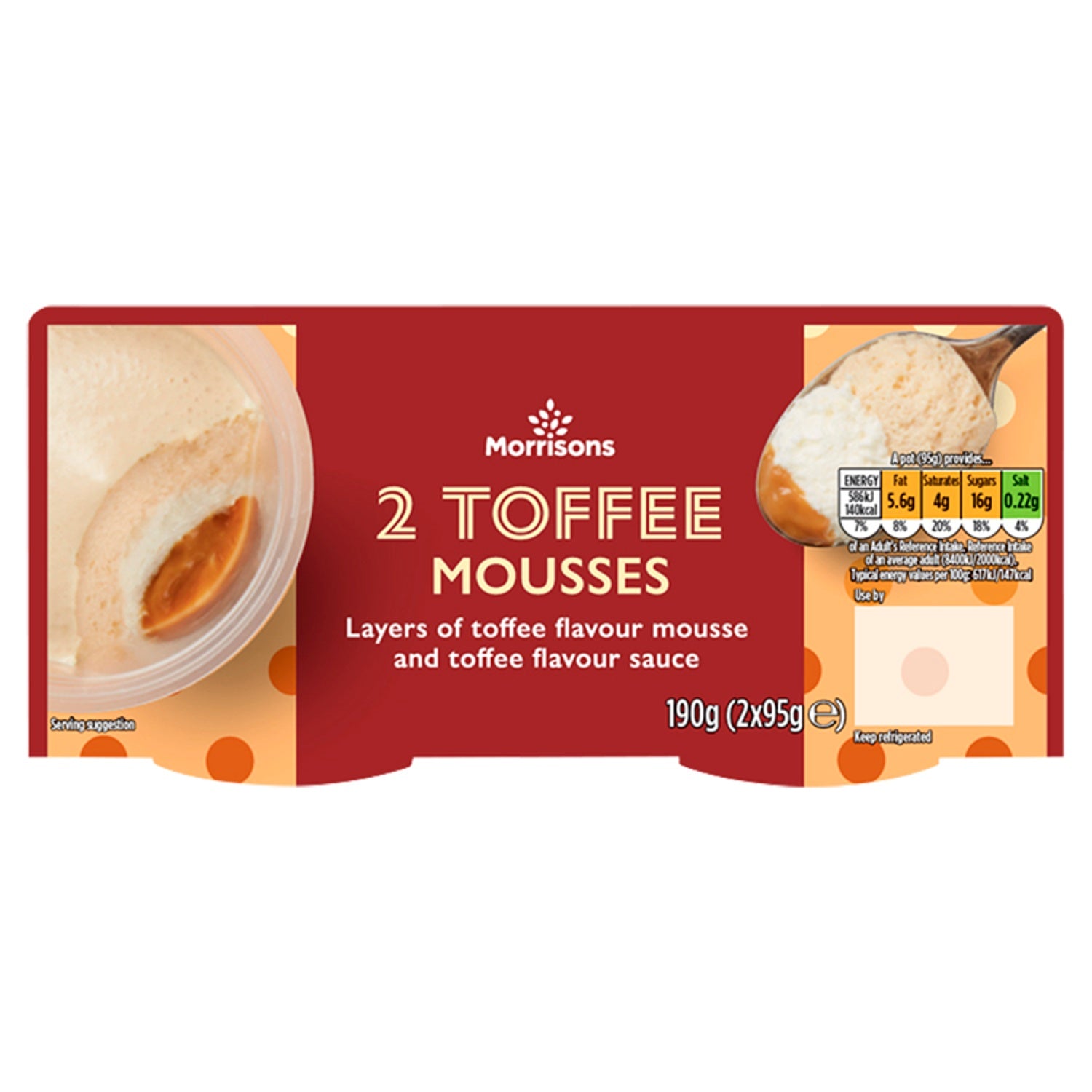 Morrisons Toffee Mousse Moment 2 x 90g