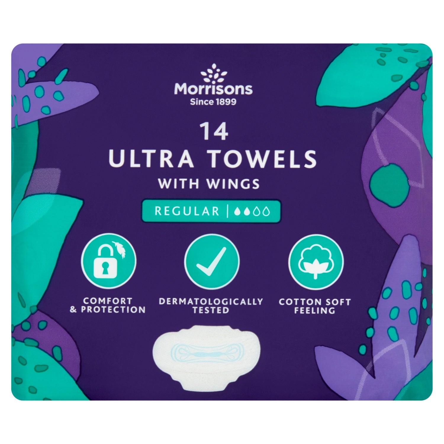Morrisons Ultra Towel Regular Wings 14pk