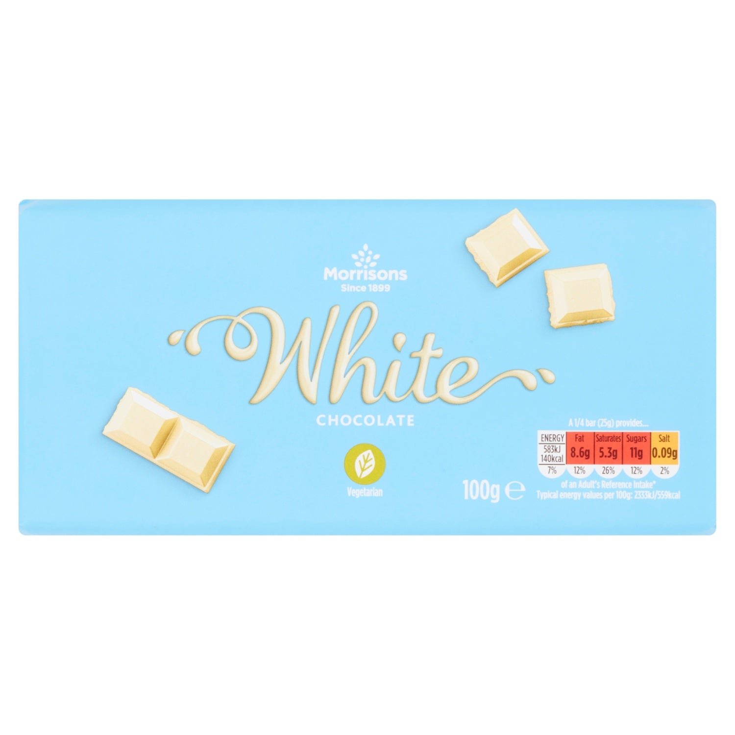 Morrisons White Chocolate Bar 100g