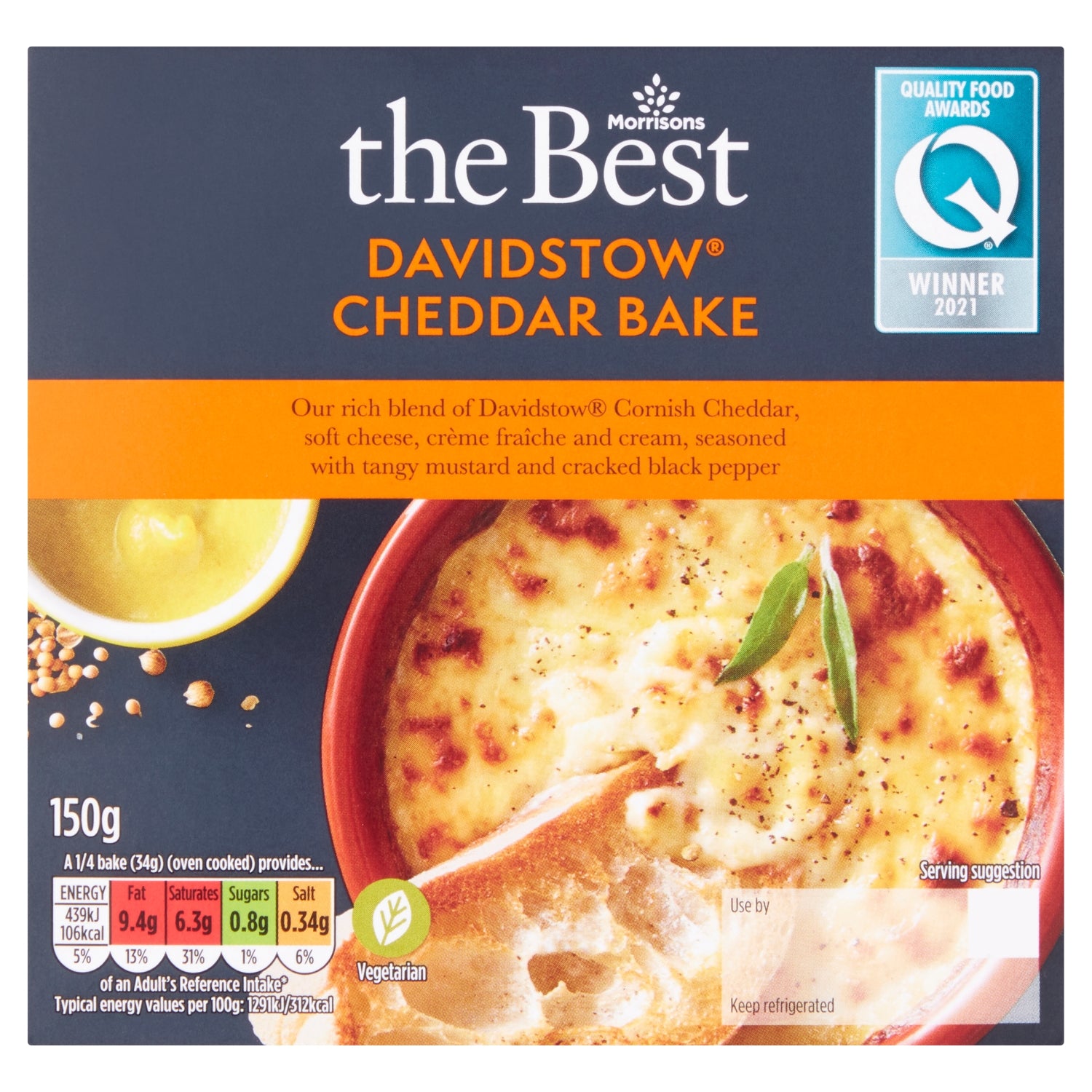 Morrisons the Best Davidstow Cheddar Bake 150g