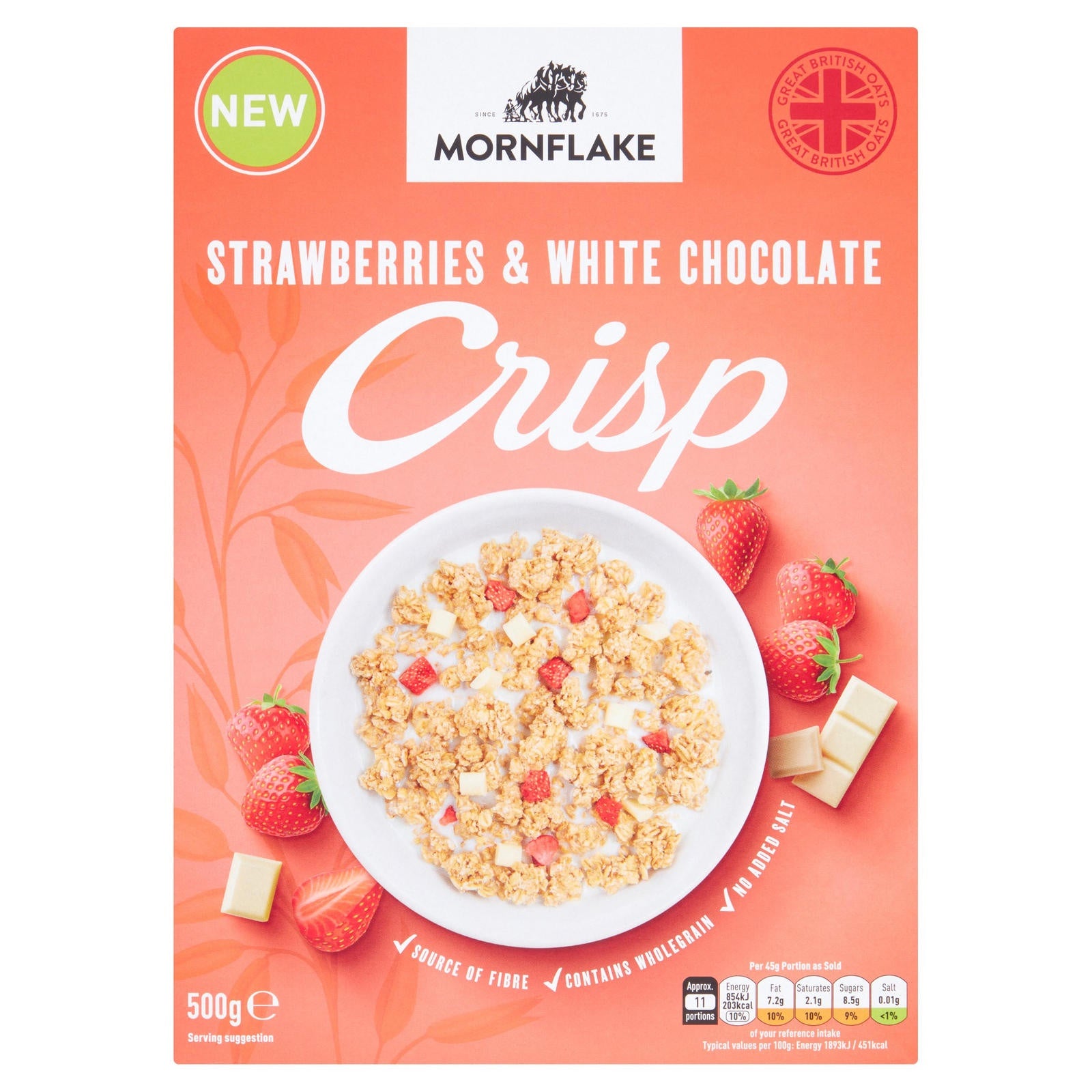 Mornflake Strawberry & White Chocolate Crisp 500g