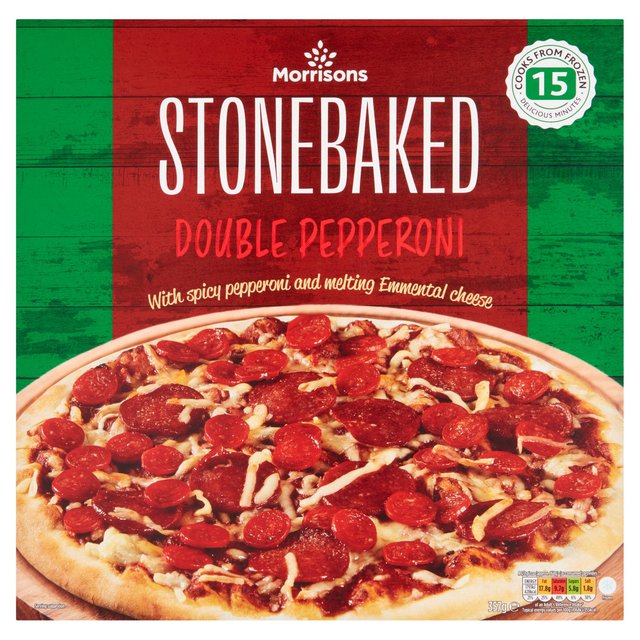 Morrisons Double Pepperoni Stonebake Pizza 357g