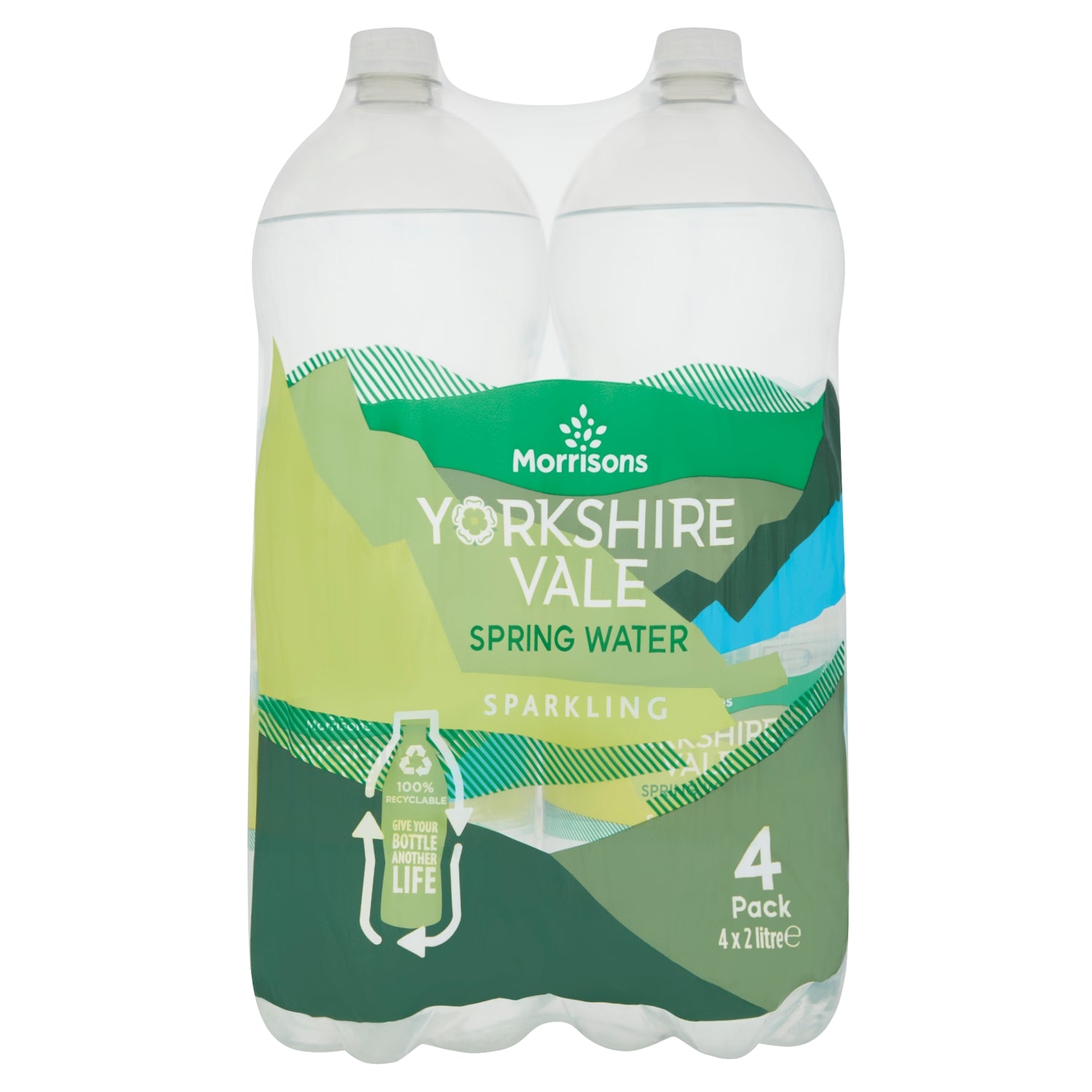 Morrisons Sparkling Yorkshire Vale Spring Water 4 X 2L