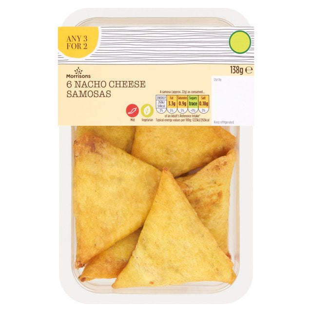 Morrisons 6 Mini Nacho Cheese Samosas 138g