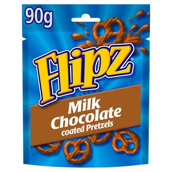 Flipz Milk Choc Pretzels 90g