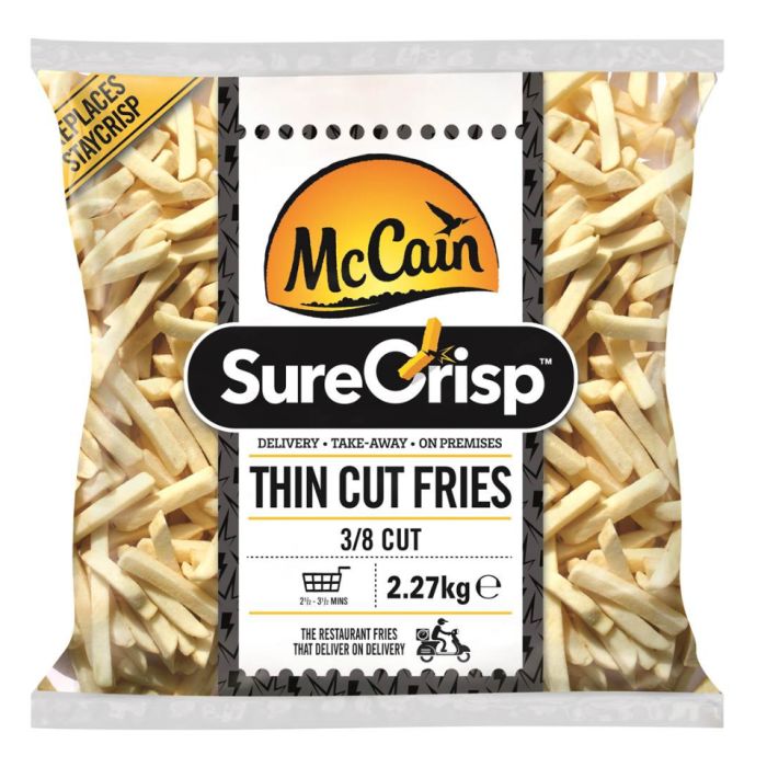 McCain Surecrisp Fries 3/8 Thin Cut Chips 2.27kg